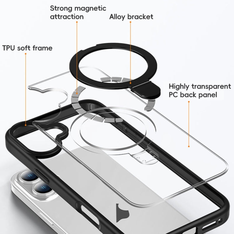 For iPhone 13 Pro High Transparency MagSafe Holder Phone Case