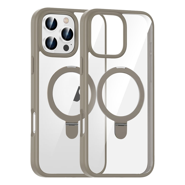 For iPhone 16 Pro Max High Transparency MagSafe Holder Phone Case