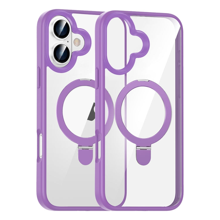 For iPhone 16 High Transparency MagSafe Holder Phone Case
