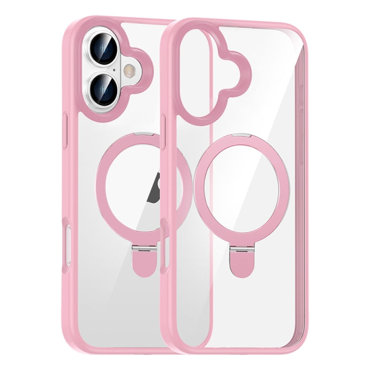 For iPhone 16 High Transparency MagSafe Holder Phone Case