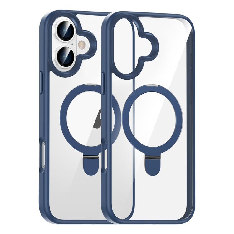 For iPhone 16 High Transparency MagSafe Holder Phone Case