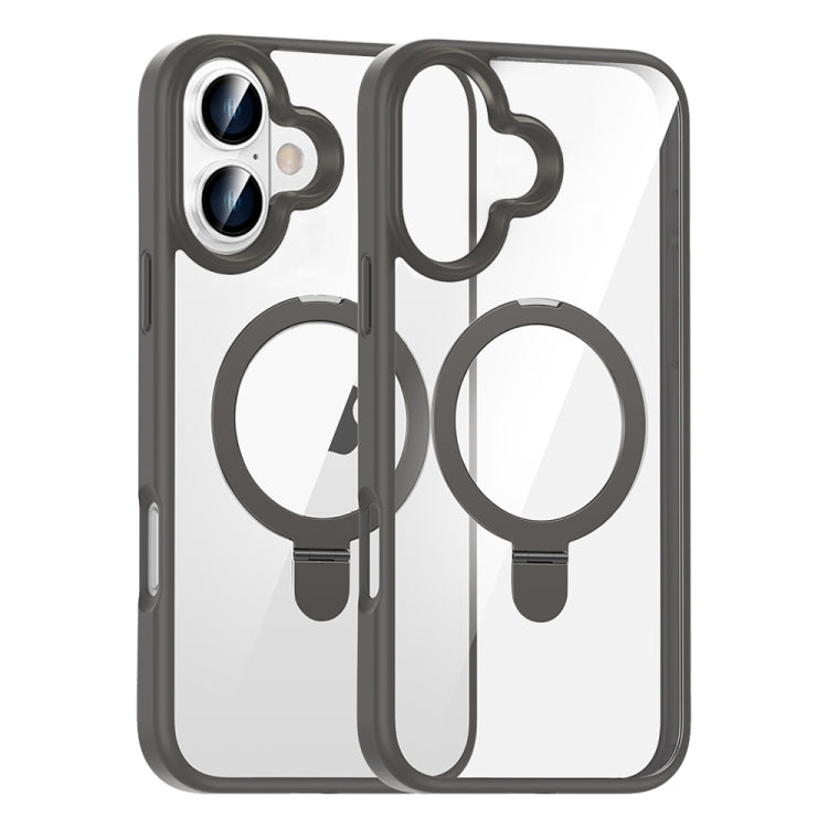For iPhone 16 High Transparency MagSafe Holder Phone Case