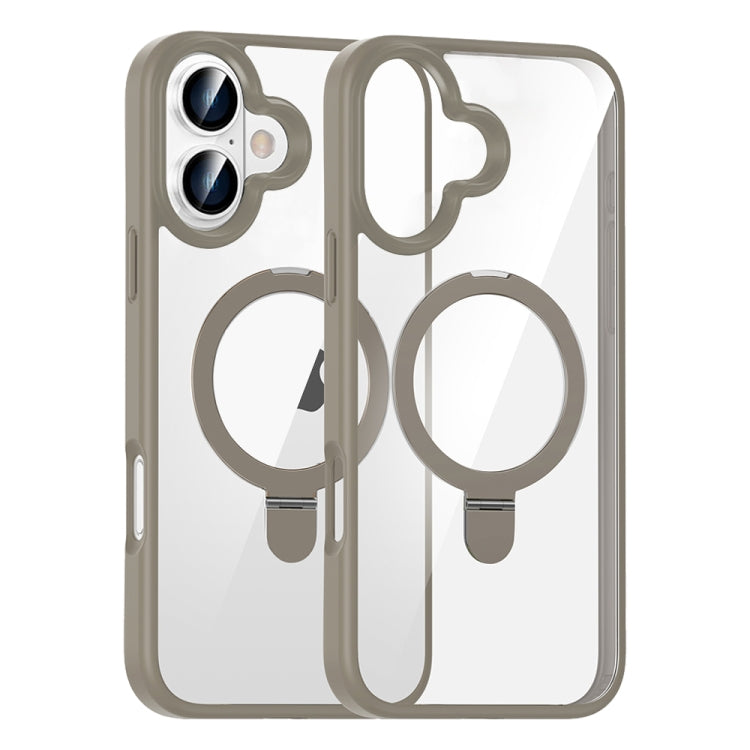 For iPhone 16 High Transparency MagSafe Holder Phone Case