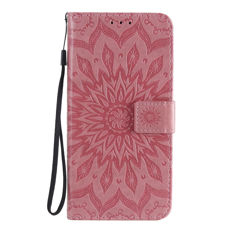 For OPPO A52 / A72 / A92 Sun Embossing Pattern Horizontal Flip Leather Case with Card Slot & Holder & Wallet & Lanyard