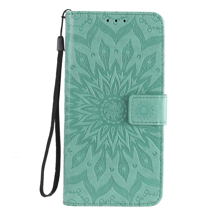 For OPPO A52 / A72 / A92 Sun Embossing Pattern Horizontal Flip Leather Case with Card Slot & Holder & Wallet & Lanyard