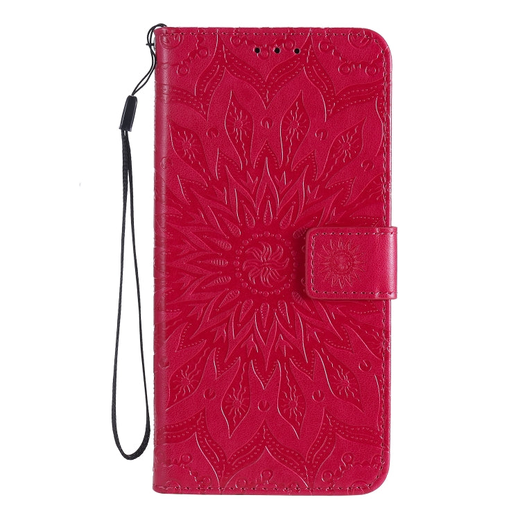 For OPPO A52 / A72 / A92 Sun Embossing Pattern Horizontal Flip Leather Case with Card Slot & Holder & Wallet & Lanyard