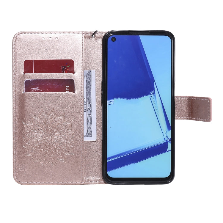 For OPPO A52 / A72 / A92 Sun Embossing Pattern Horizontal Flip Leather Case with Card Slot & Holder & Wallet & Lanyard