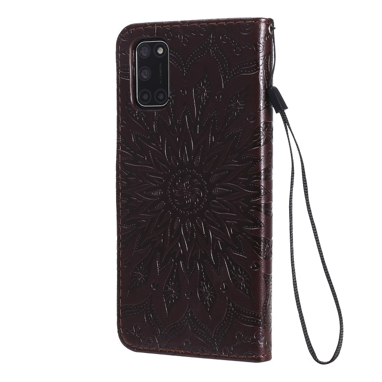For OPPO A52 / A72 / A92 Sun Embossing Pattern Horizontal Flip Leather Case with Card Slot & Holder & Wallet & Lanyard