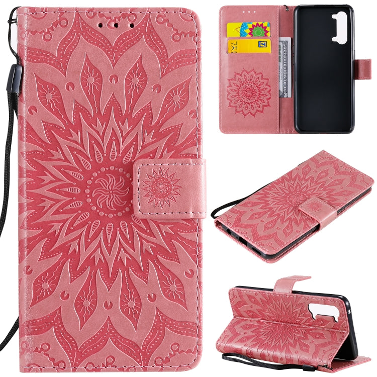 For OPPO Find X2 Lite / Reno3 5G Sun Embossing Pattern Horizontal Flip Leather Case with Card Slot & Holder & Wallet & Lanyard