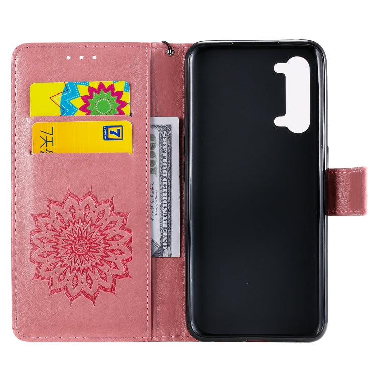 For OPPO Find X2 Lite / Reno3 5G Sun Embossing Pattern Horizontal Flip Leather Case with Card Slot & Holder & Wallet & Lanyard