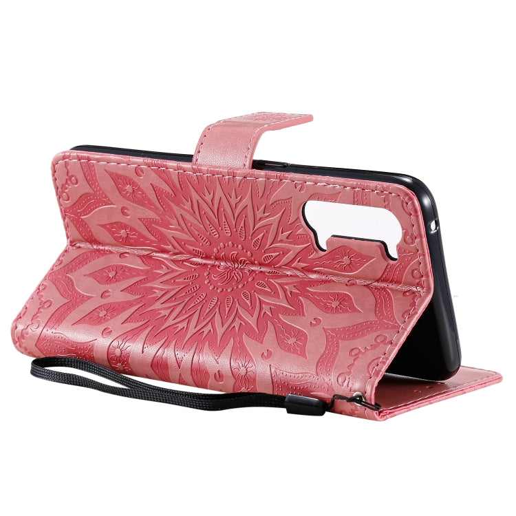 For OPPO Find X2 Lite / Reno3 5G Sun Embossing Pattern Horizontal Flip Leather Case with Card Slot & Holder & Wallet & Lanyard