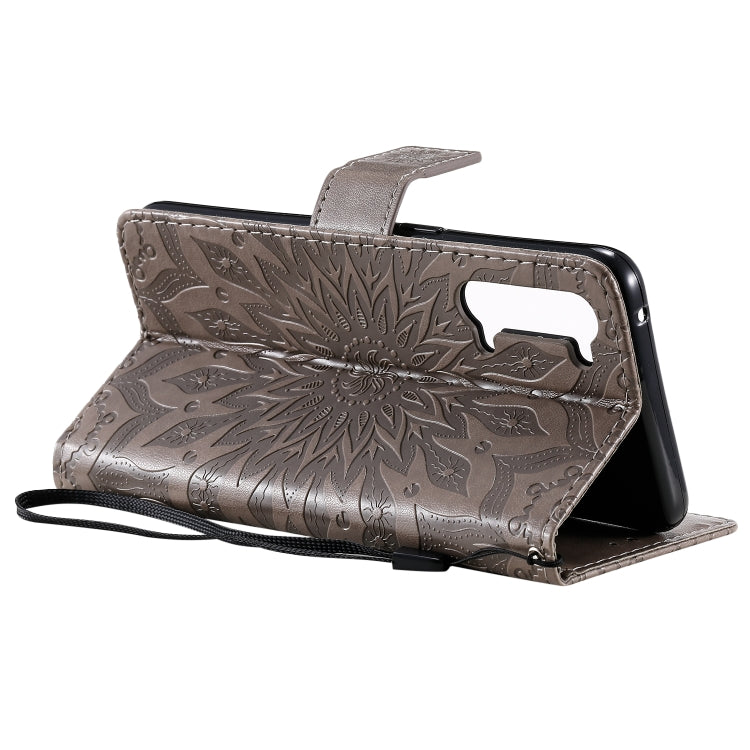 For OPPO Find X2 Lite / Reno3 5G Sun Embossing Pattern Horizontal Flip Leather Case with Card Slot & Holder & Wallet & Lanyard