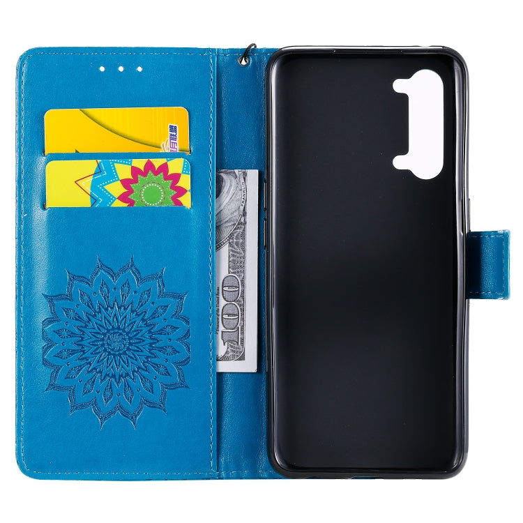 For OPPO Find X2 Lite / Reno3 5G Sun Embossing Pattern Horizontal Flip Leather Case with Card Slot & Holder & Wallet & Lanyard