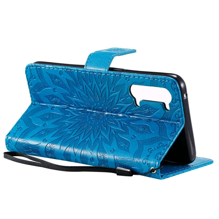 For OPPO Find X2 Lite / Reno3 5G Sun Embossing Pattern Horizontal Flip Leather Case with Card Slot & Holder & Wallet & Lanyard