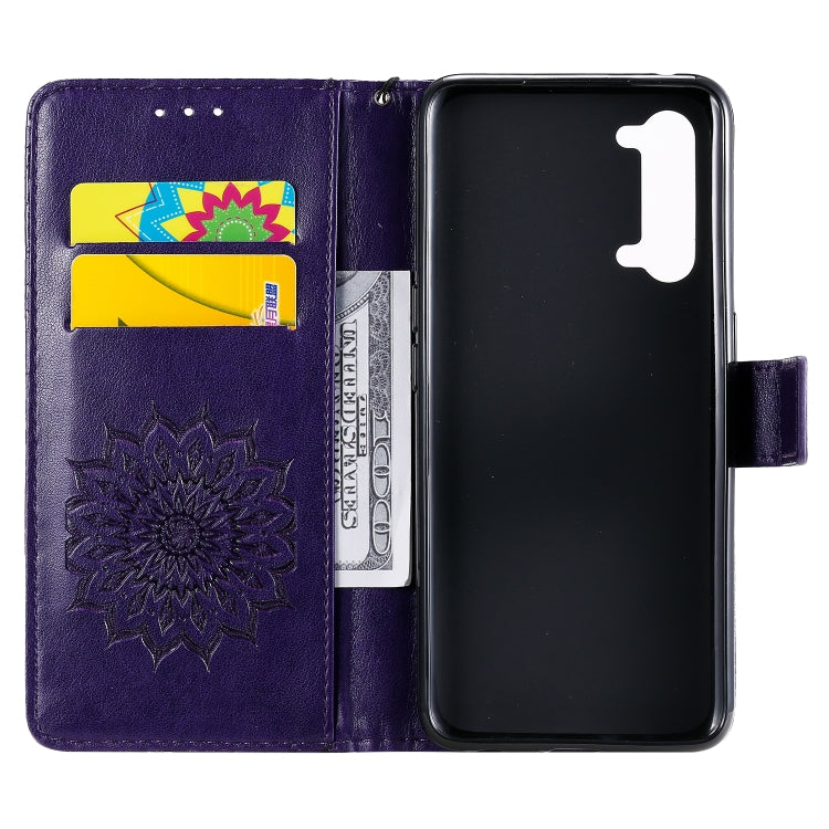 For OPPO Find X2 Lite / Reno3 5G Sun Embossing Pattern Horizontal Flip Leather Case with Card Slot & Holder & Wallet & Lanyard