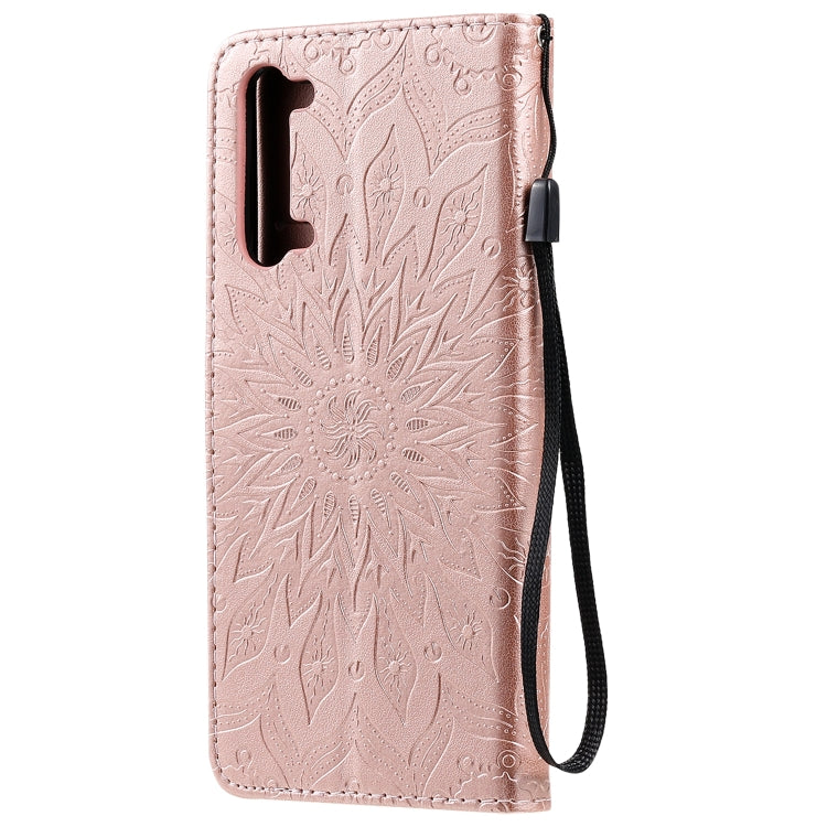 For OPPO Find X2 Lite / Reno3 5G Sun Embossing Pattern Horizontal Flip Leather Case with Card Slot & Holder & Wallet & Lanyard