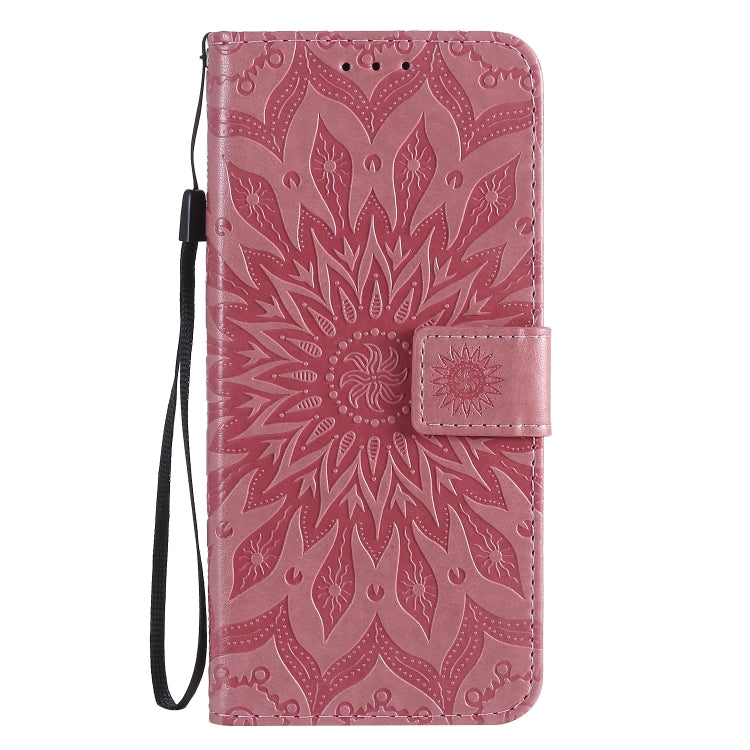 For OPPO Reno4 5G Sun Embossing Pattern Horizontal Flip Leather Case with Card Slot & Holder & Wallet & Lanyard