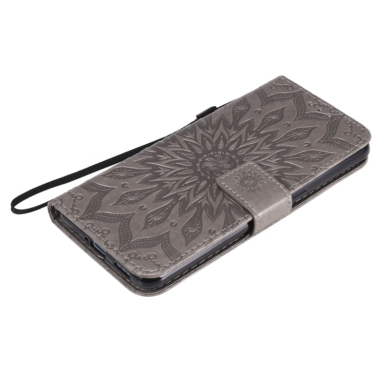 For OPPO Reno4 5G Sun Embossing Pattern Horizontal Flip Leather Case with Card Slot & Holder & Wallet & Lanyard