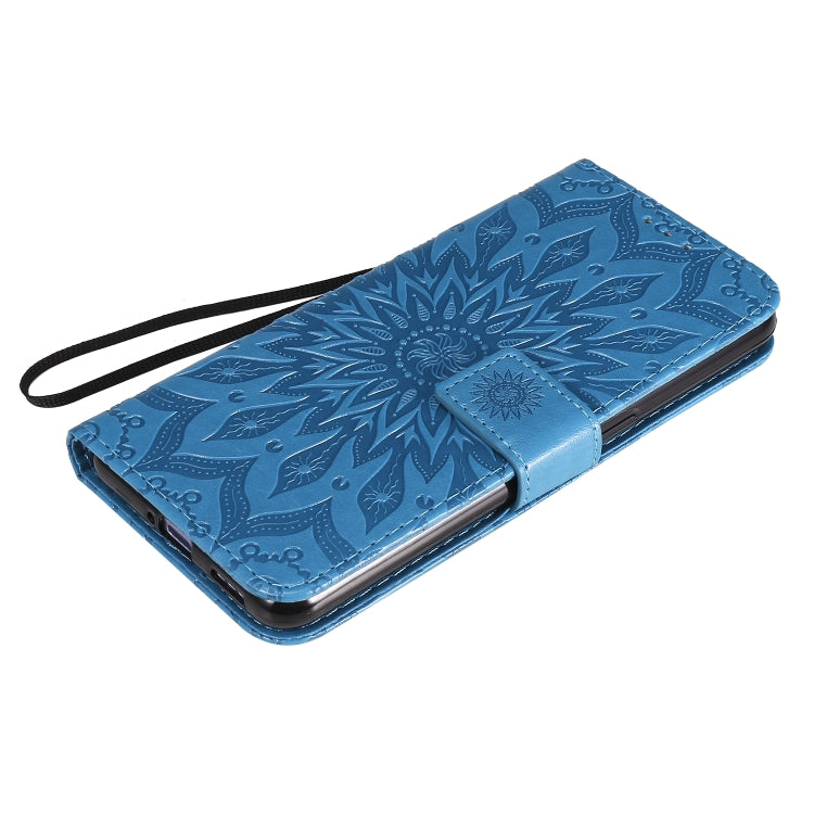 For OPPO Reno4 5G Sun Embossing Pattern Horizontal Flip Leather Case with Card Slot & Holder & Wallet & Lanyard