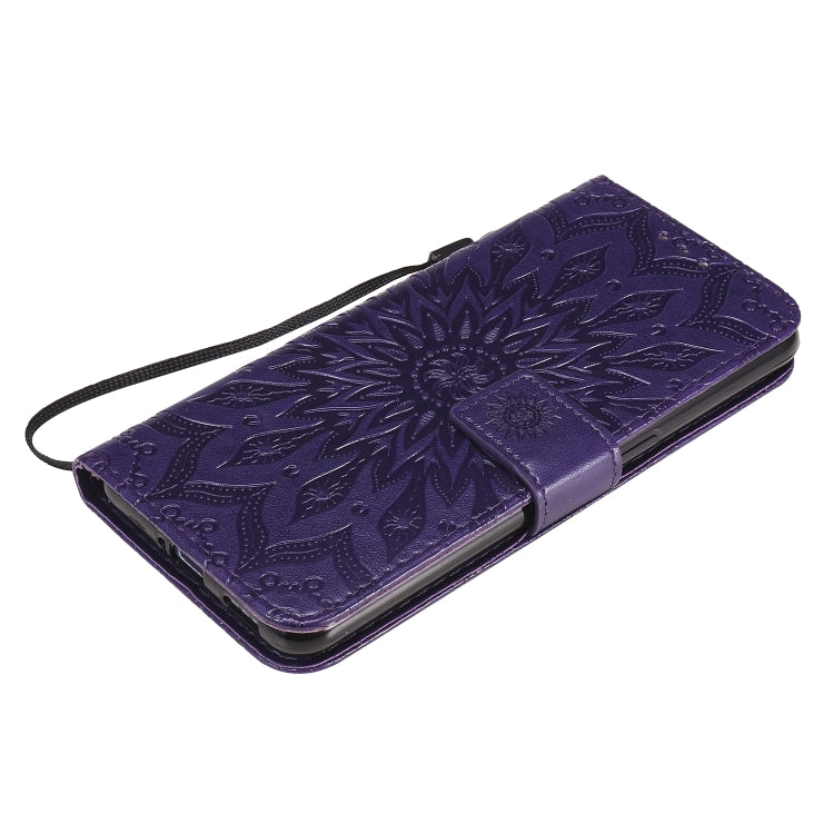 For OPPO Reno4 5G Sun Embossing Pattern Horizontal Flip Leather Case with Card Slot & Holder & Wallet & Lanyard