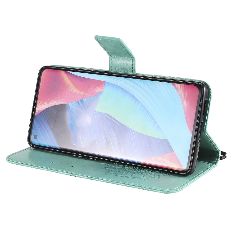 For OPPO Reno4 Pro 5G Sun Embossing Pattern Horizontal Flip Leather Case with Card Slot & Holder & Wallet & Lanyard