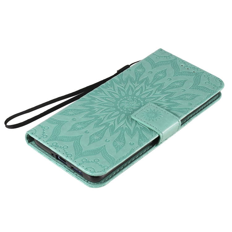 For OPPO Reno4 Pro 5G Sun Embossing Pattern Horizontal Flip Leather Case with Card Slot & Holder & Wallet & Lanyard