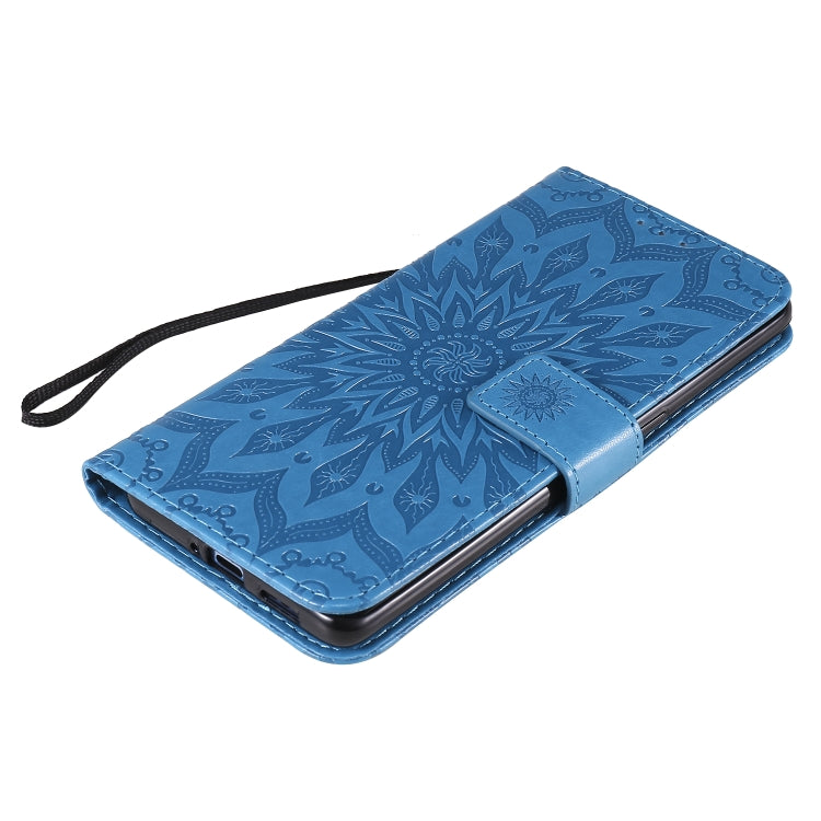 For OPPO Reno4 Pro 5G Sun Embossing Pattern Horizontal Flip Leather Case with Card Slot & Holder & Wallet & Lanyard