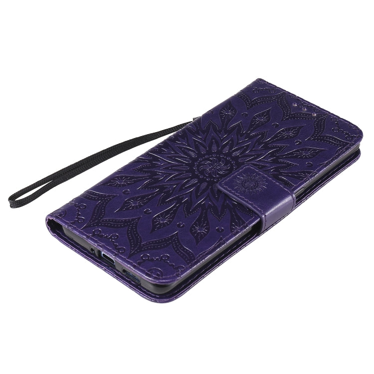 For OPPO Reno4 Pro 5G Sun Embossing Pattern Horizontal Flip Leather Case with Card Slot & Holder & Wallet & Lanyard