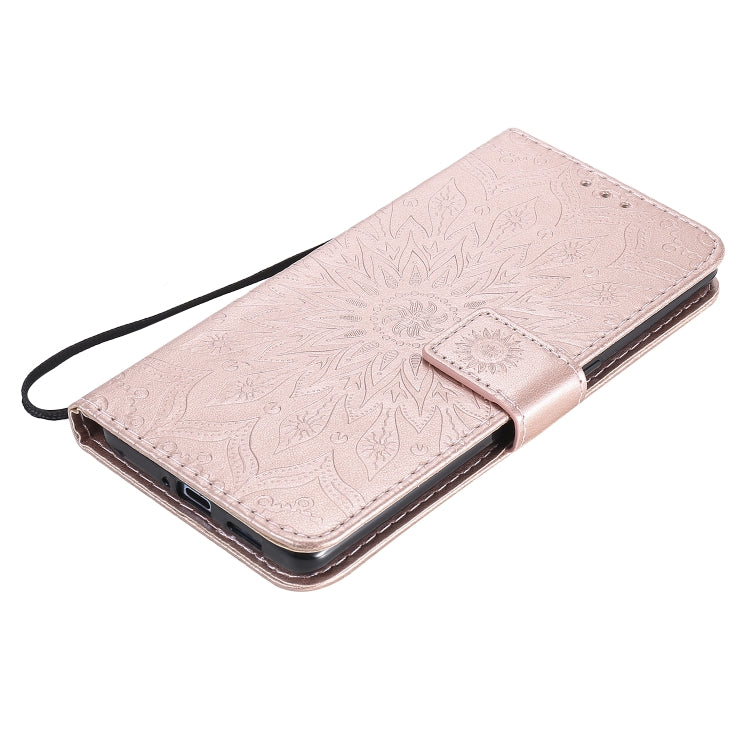 For OPPO Reno4 Pro 5G Sun Embossing Pattern Horizontal Flip Leather Case with Card Slot & Holder & Wallet & Lanyard