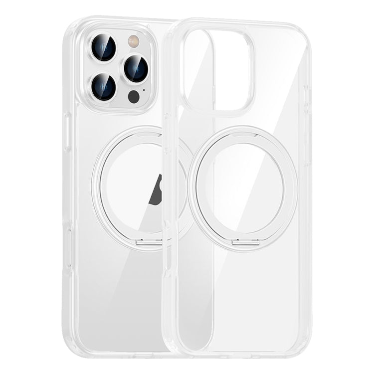 For iPhone 16 Pro Max High Transparency 360 Degree Rotating Holder MagSafe Phone Case