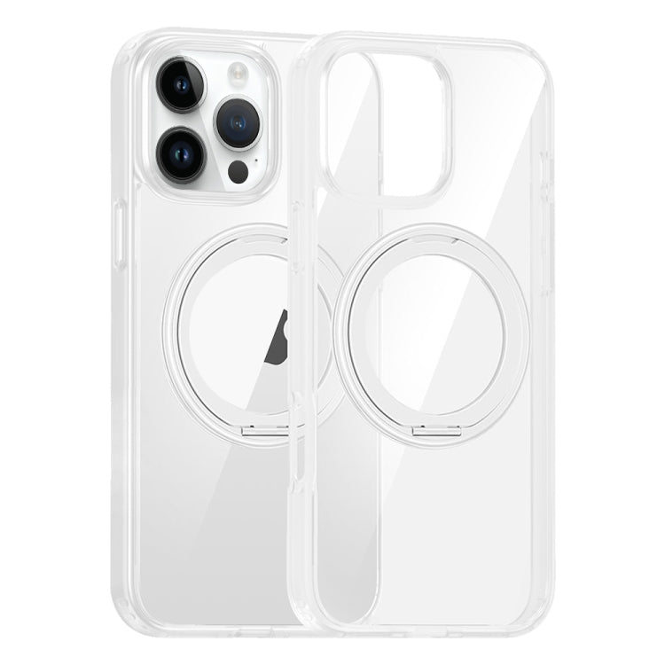 For iPhone 13 Pro Max High Transparency 360 Degree Rotating Holder MagSafe Phone Case