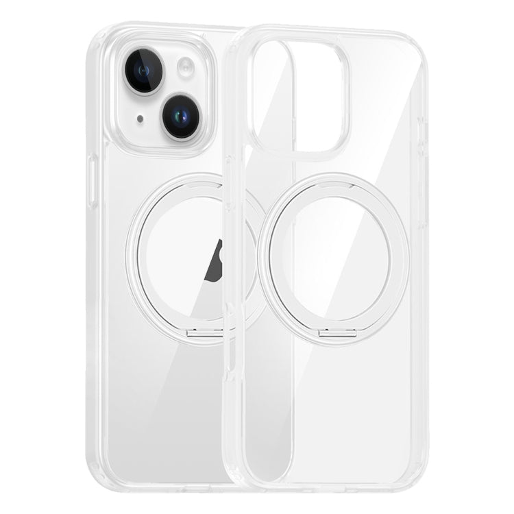For iPhone 13 High Transparency 360 Degree Rotating Holder MagSafe Phone Case