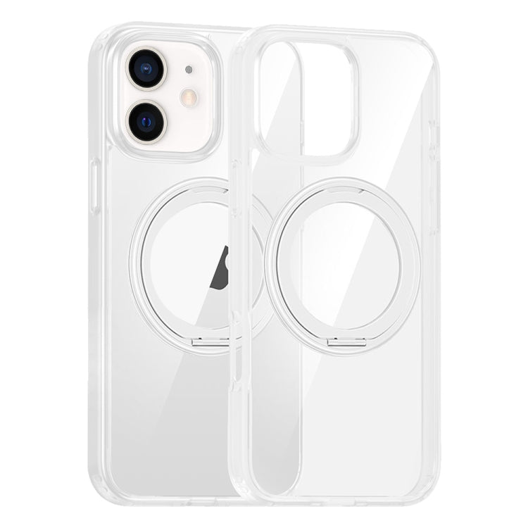 For iPhone 11 High Transparency 360 Degree Rotating Holder MagSafe Phone Case