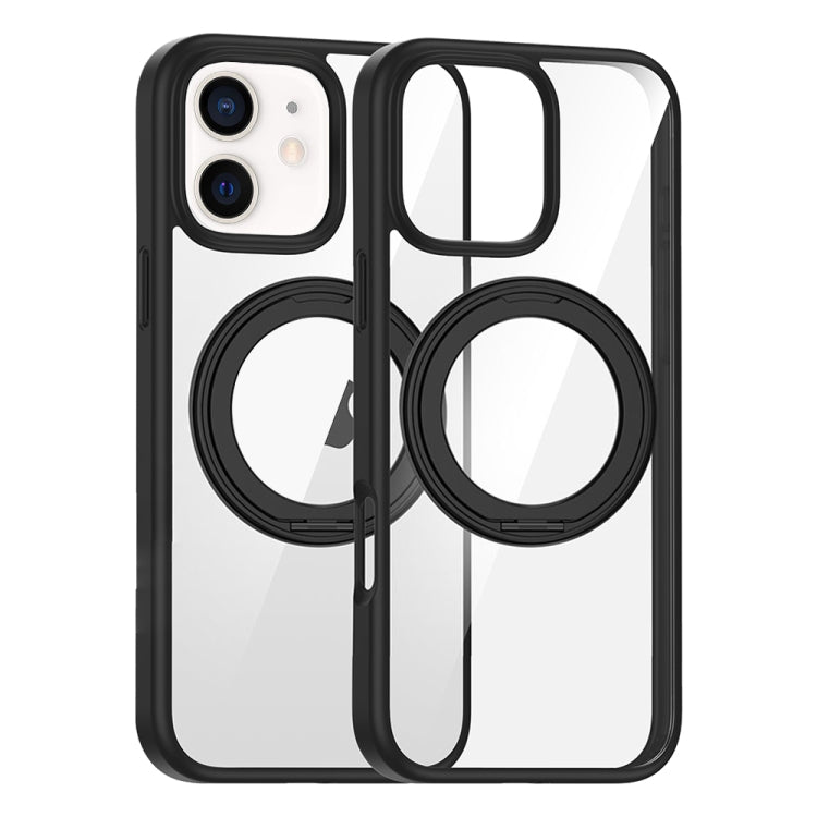 For iPhone 11 High Transparency 360 Degree Rotating Holder MagSafe Phone Case
