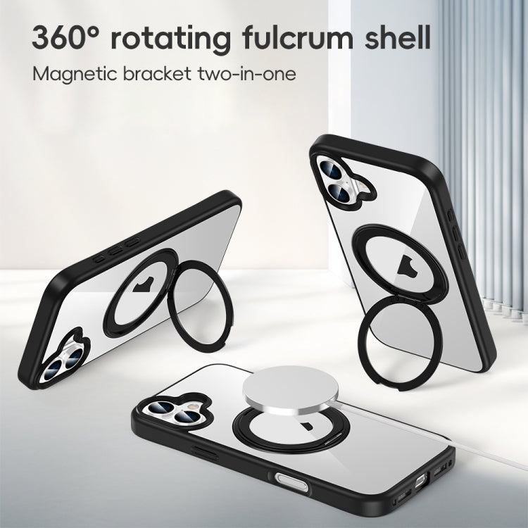 For iPhone 13 Pro High Transparency 360 Degree Rotating Holder MagSafe Phone Case