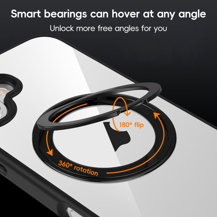 For iPhone 14 Pro High Transparency 360 Degree Rotating Holder MagSafe Phone Case