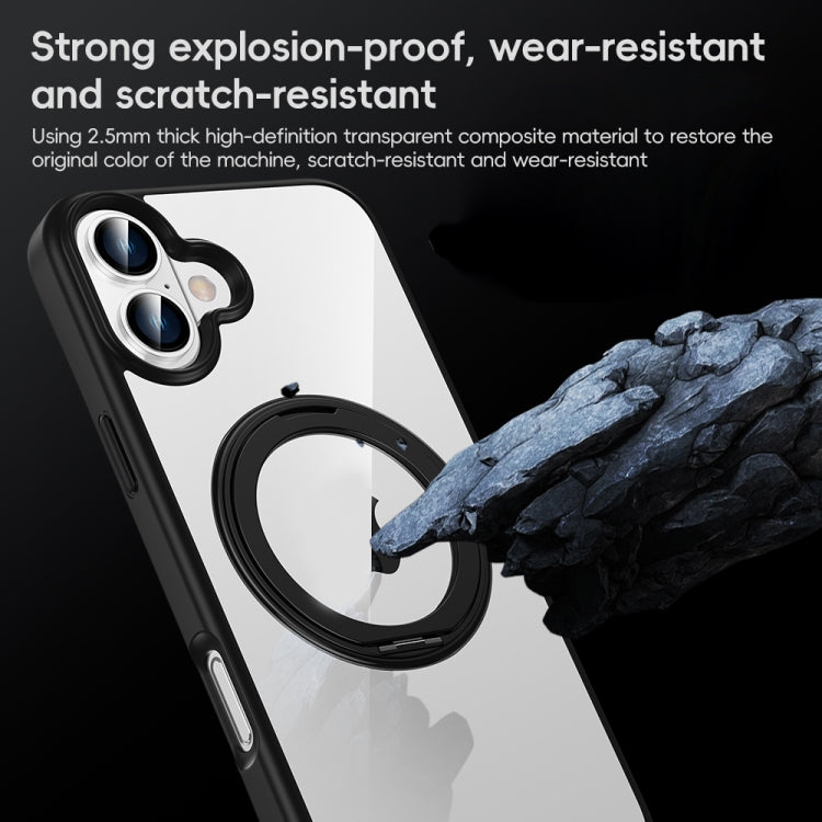 For iPhone 13 Pro High Transparency 360 Degree Rotating Holder MagSafe Phone Case
