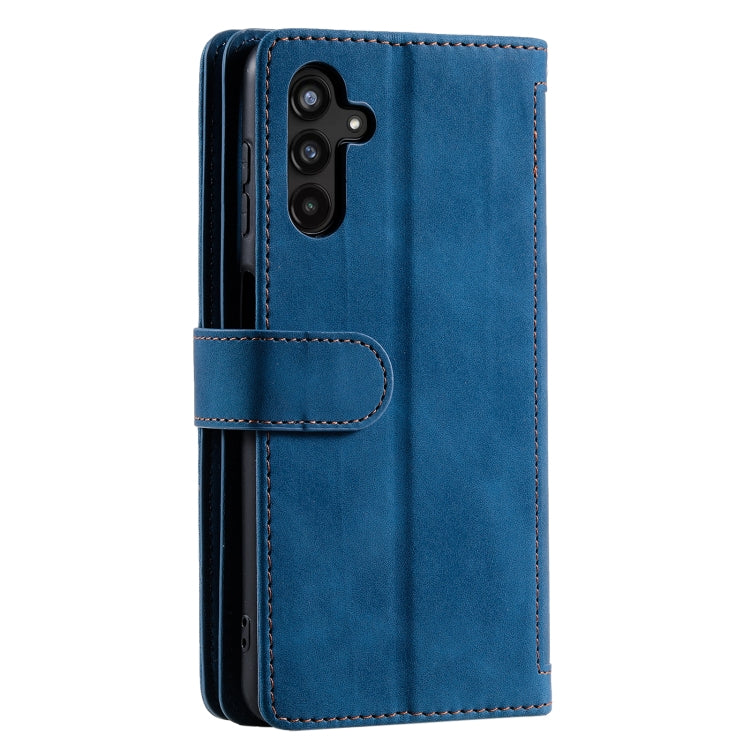 For Samsung Galaxy A36 Nine Card Zipper Bag Leather Phone Case with Lanyard