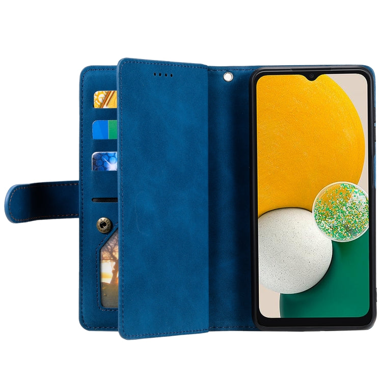 For Samsung Galaxy A36 Nine Card Zipper Bag Leather Phone Case with Lanyard