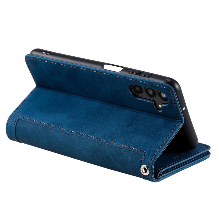 For Samsung Galaxy A17 5G Nine Card Zipper Bag Leather Phone Case with Lanyard