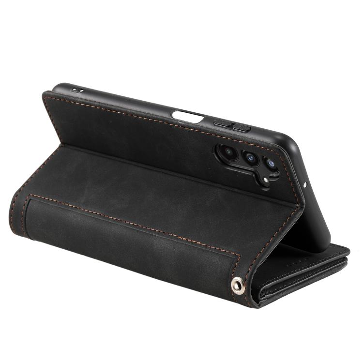 For Samsung Galaxy A37 5G Nine Card Zipper Bag Leather Phone Case with Lanyard