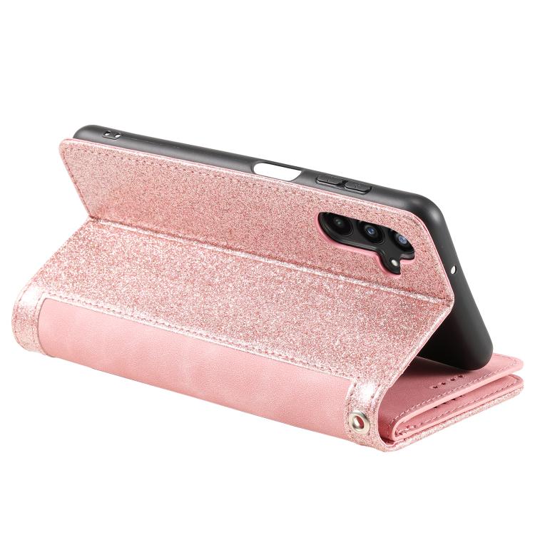 For Samsung Galaxy A37 5G Nine Card Zipper Bag Leather Phone Case with Lanyard