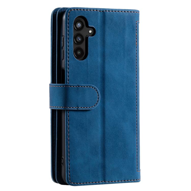 For Samsung Galaxy A37 5G Nine Card Zipper Bag Leather Phone Case with Lanyard