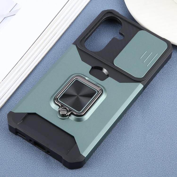 For Samsung Galaxy A36 5G Camera Shield Card Slot PC+TPU Phone Case