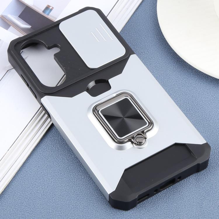 For Samsung Galaxy A36 5G Camera Shield Card Slot PC+TPU Phone Case