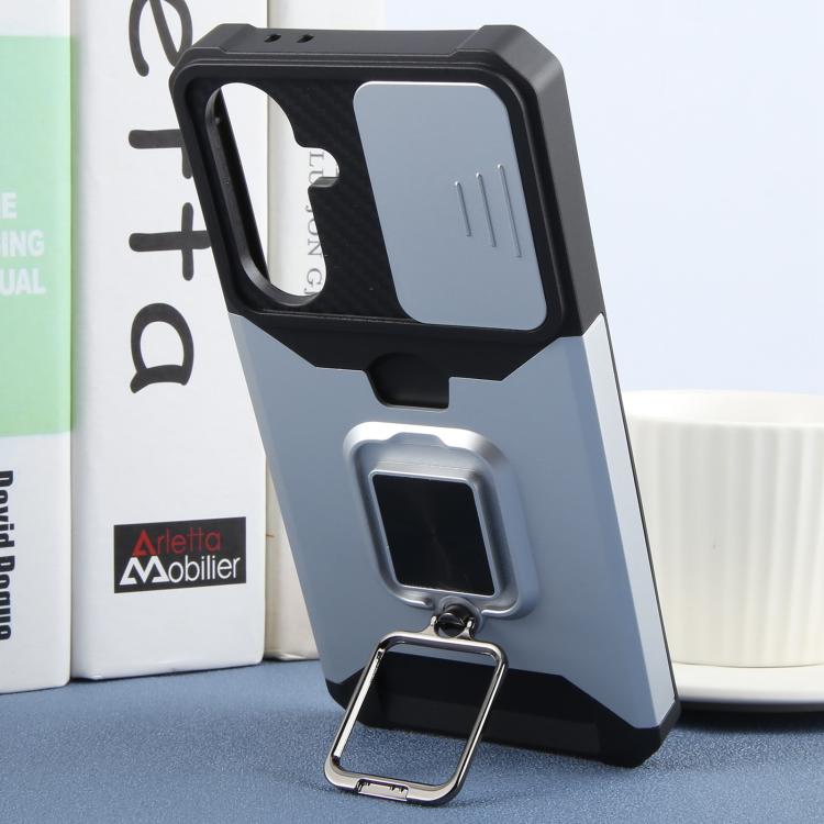 For Samsung Galaxy A36 5G Camera Shield Card Slot PC+TPU Phone Case