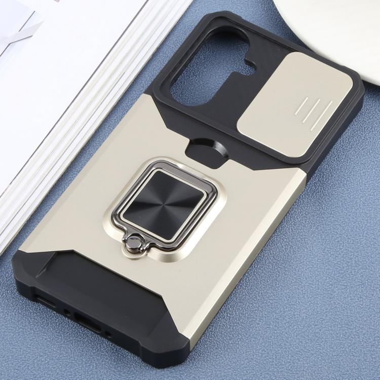For Samsung Galaxy A56 5G Camera Shield Card Slot PC+TPU Phone Case