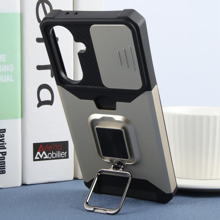 For Samsung Galaxy A56 5G Camera Shield Card Slot PC+TPU Phone Case