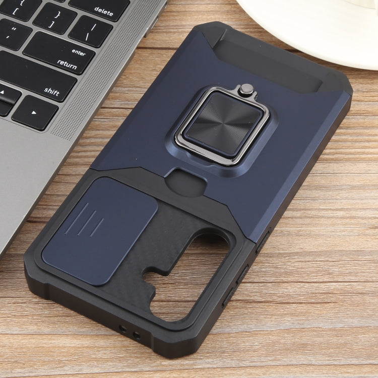For Samsung Galaxy S24 FE 5G Camera Shield Card Slot PC+TPU Phone Case