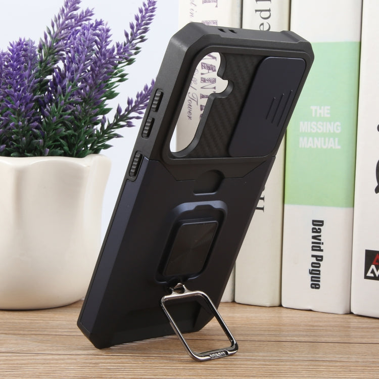 For Samsung Galaxy S24 FE 5G Camera Shield Card Slot PC+TPU Phone Case